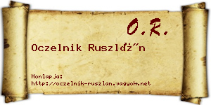 Oczelnik Ruszlán névjegykártya